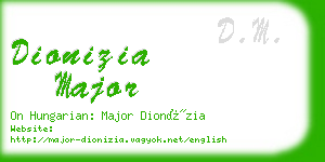 dionizia major business card